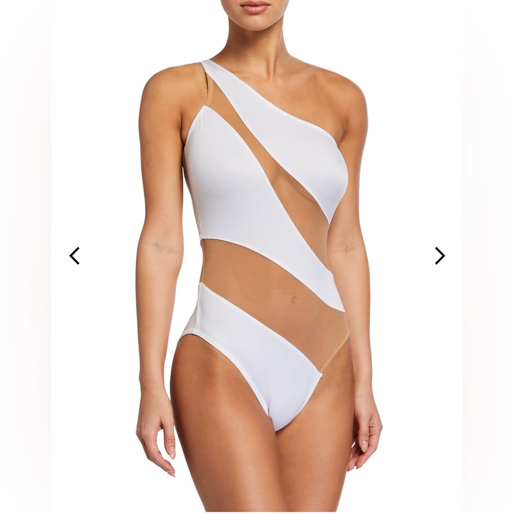Norma Kamali Mio Snake Mesh One Piece Swimsuit